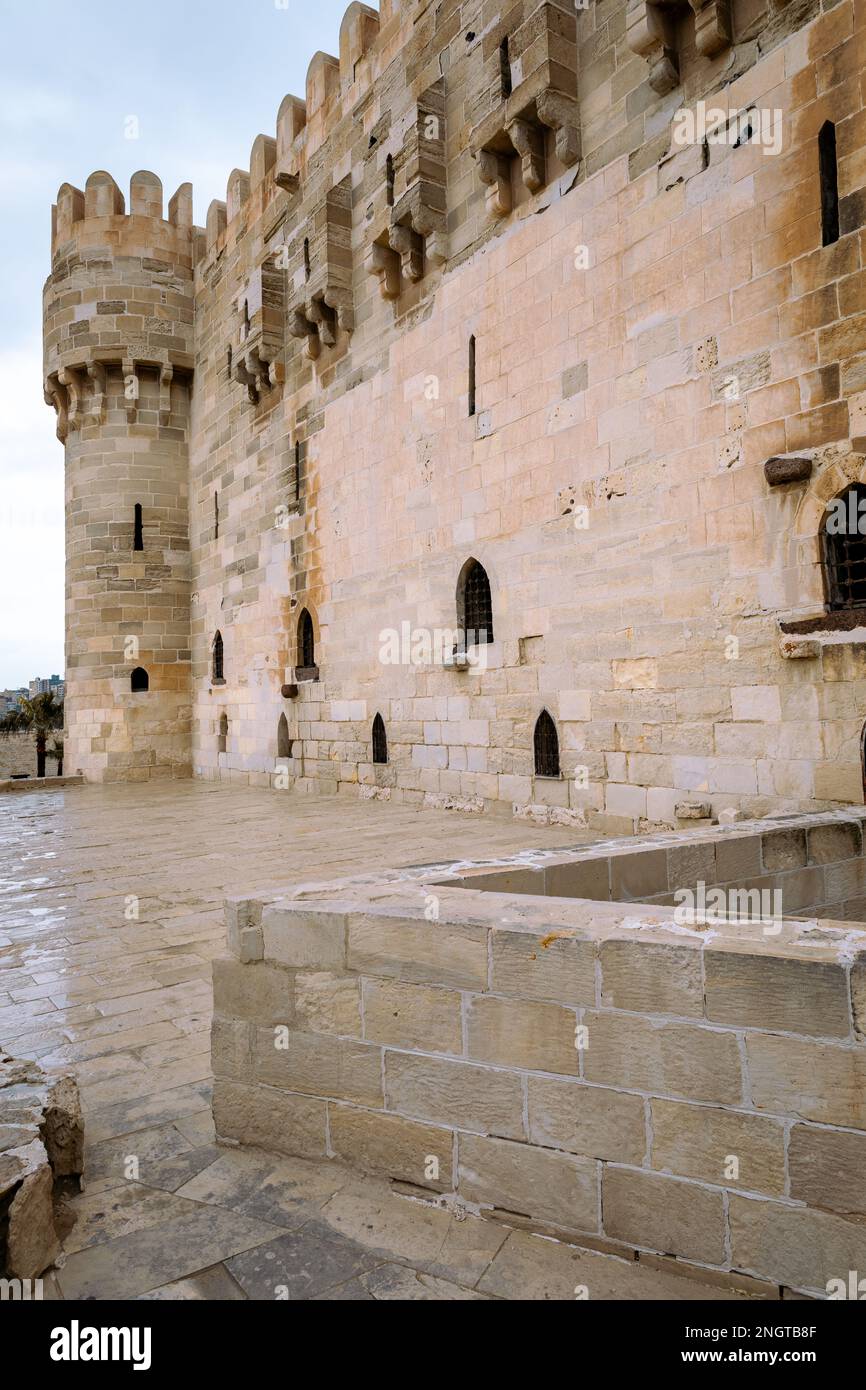 Citadel of Qaitbay, a 15th century defensive fortress located on the ...