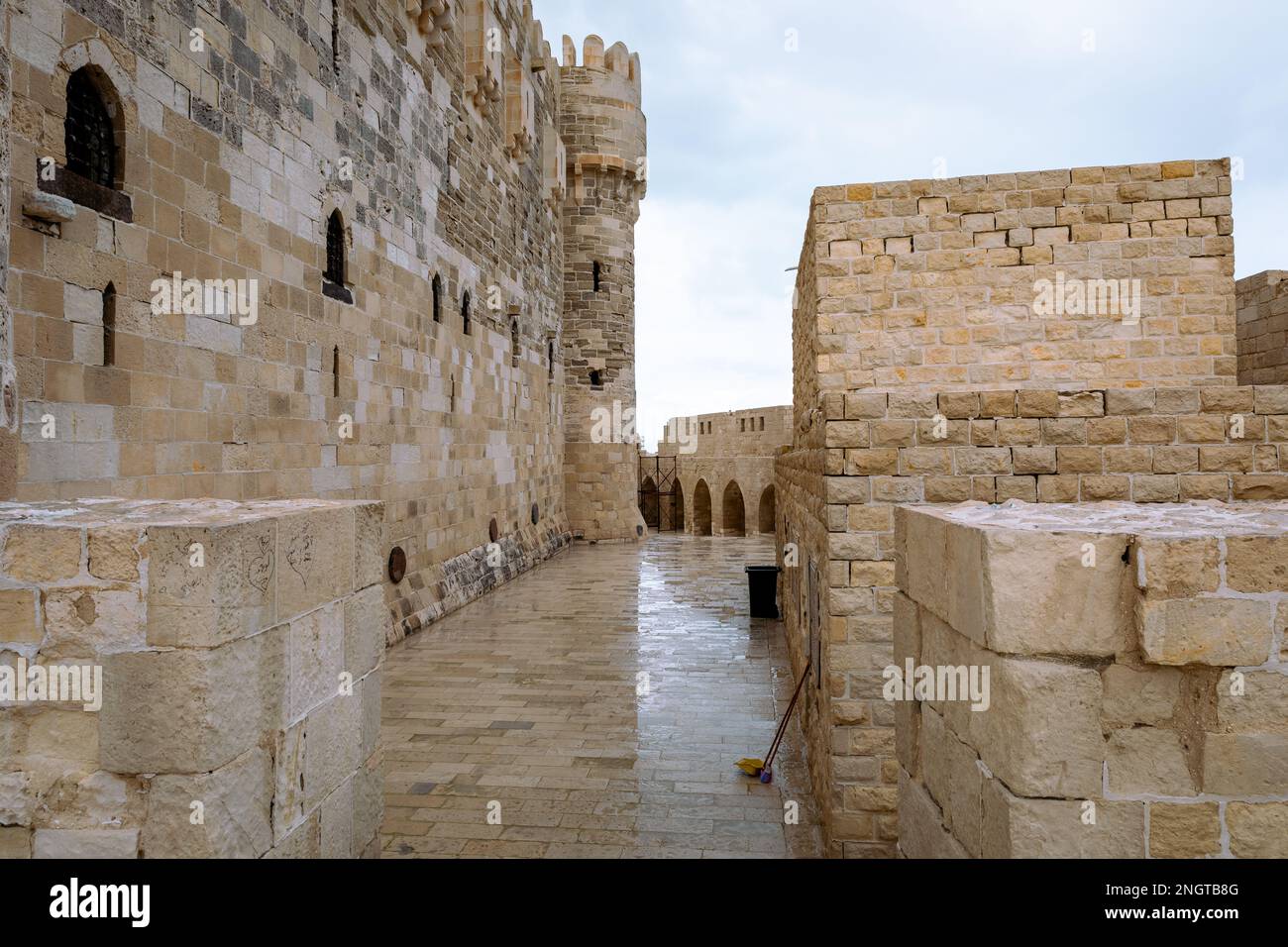 Citadel of Qaitbay, a 15th century defensive fortress located on the ...