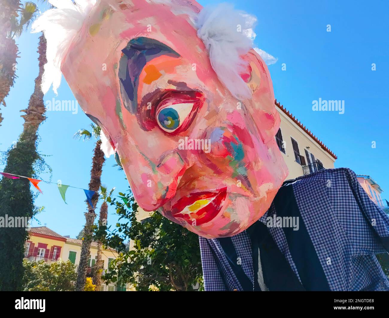 Nafplio, Greece, Sunday, 19 February 2023. Giant in a