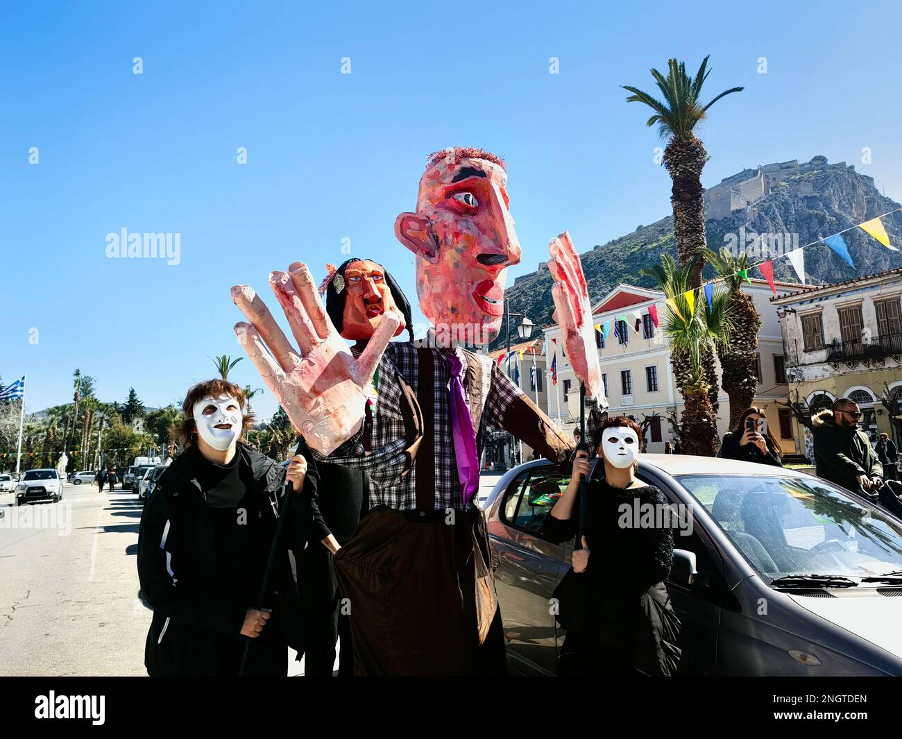 Nafplio, Greece, Sunday, 19 February 2023. Giant in a