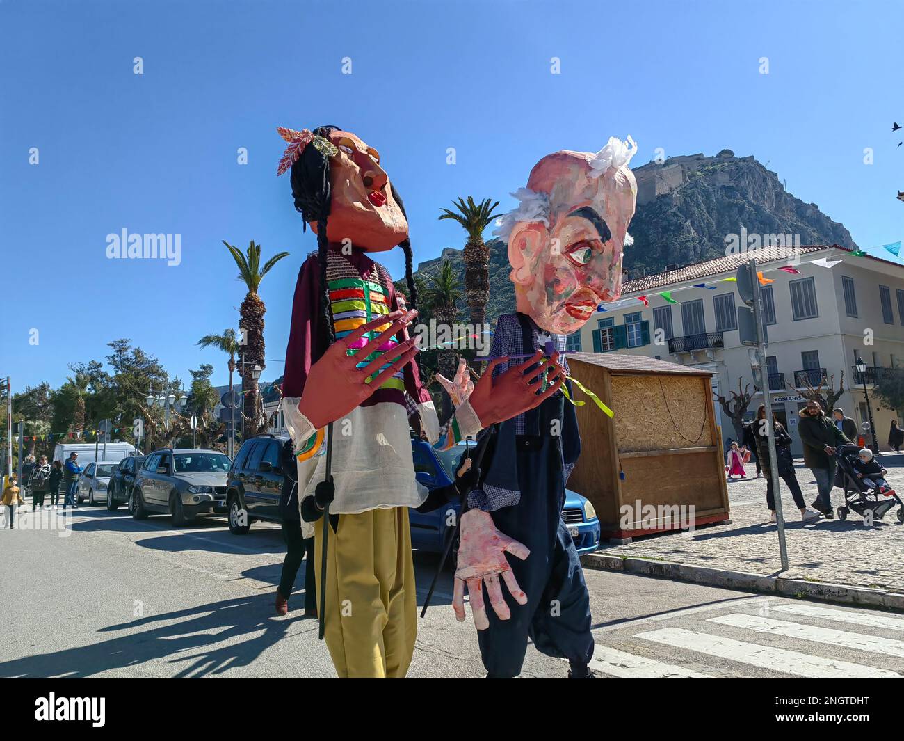Nafplio, Greece, Sunday, 19 February 2023. Giant in a