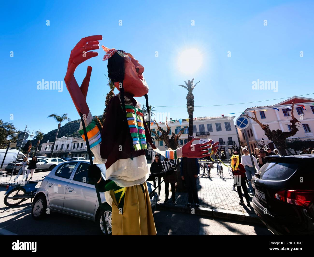 Nafplio, Greece, Sunday, 19 February 2023. Giant in a
