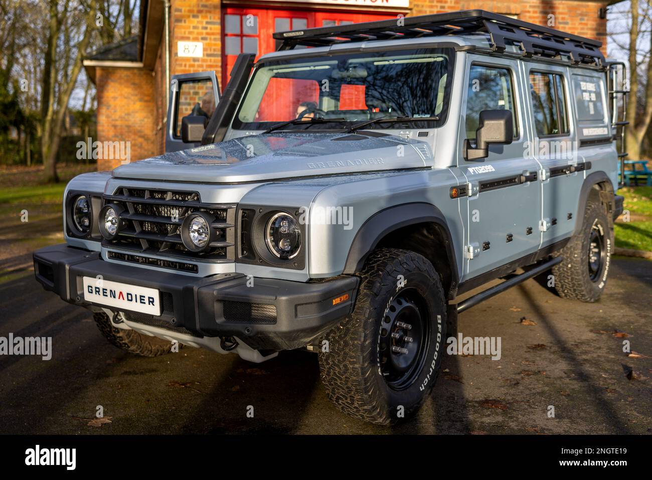 Ineos Grenadier, on display at the January Scramble held at the Bicester Heritage on the 8th January 2023. Stock Photo