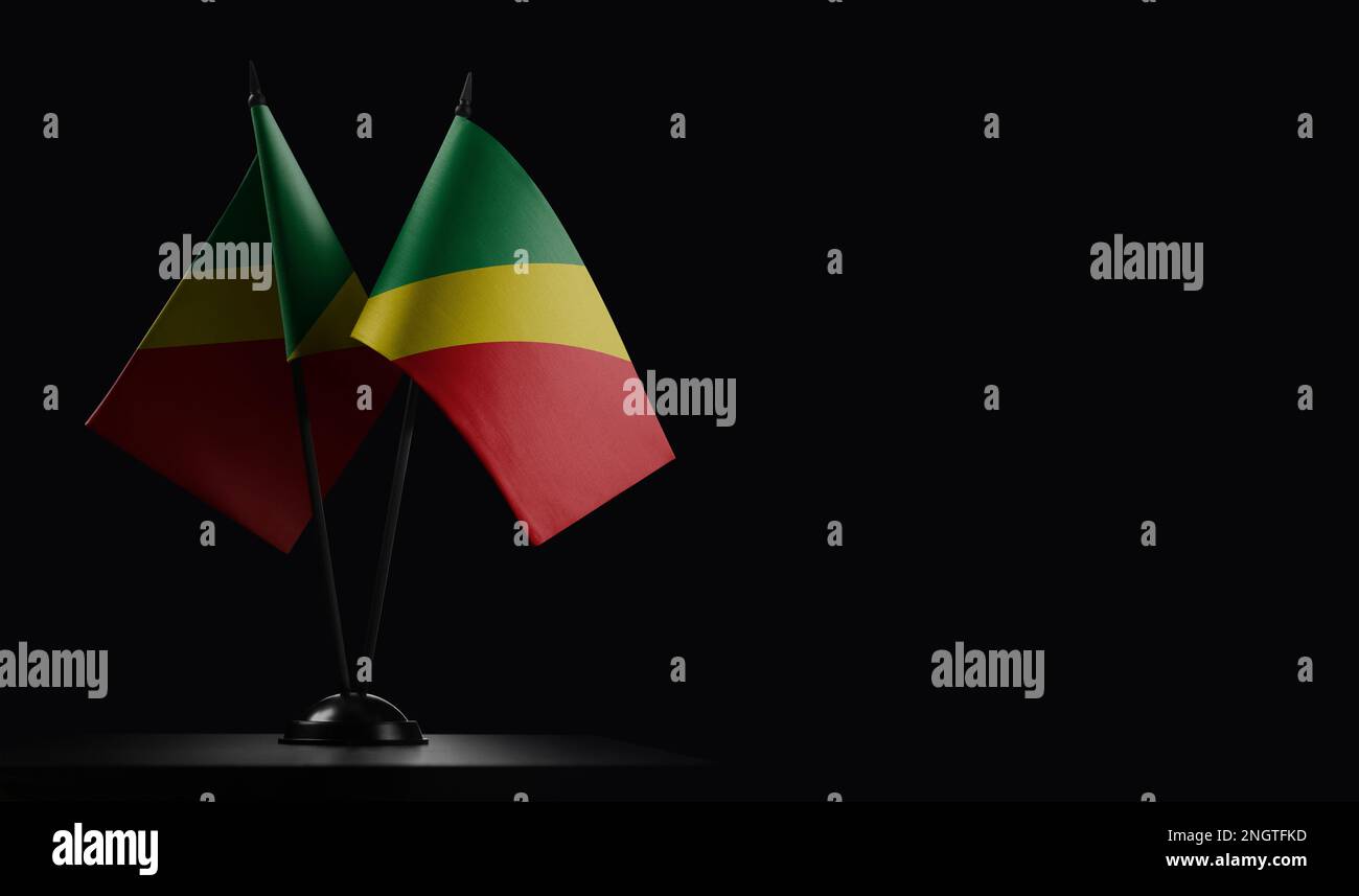 Small national flags of the Congo on a black background Stock Photo - Alamy