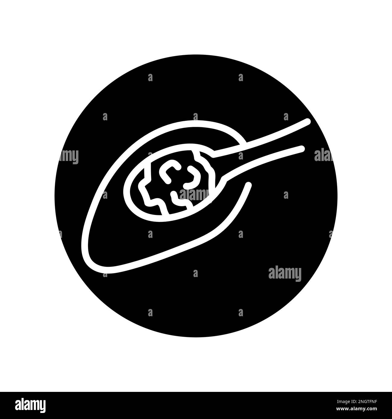 Eat avocado with a spoon color line icon. Vegetarian product. Vector ...