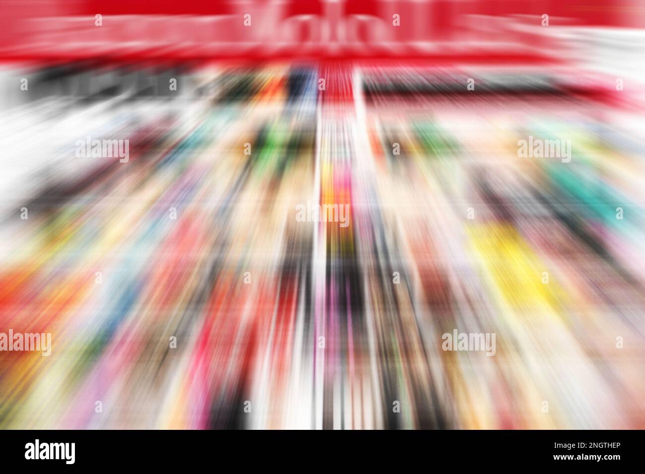 mass of printed production, blurry motion Stock Photo