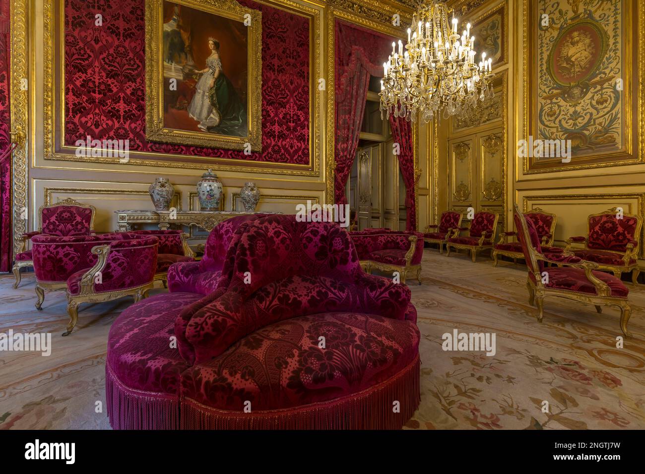 Paris, France - 2022, August 31: interior architecture of the famous ...