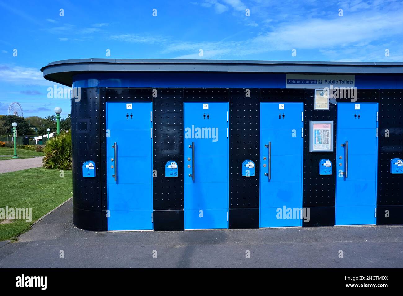 Sefton Council Public Toilets on the promenade in Southport, Merseyside