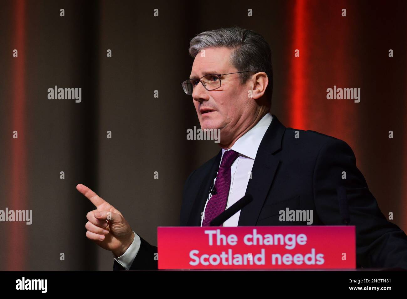 Edinburgh Scotland, UK 19 February 2023.Sir Keir Starmer Leader of the Labour Party at the Scottish Labour Conference at the Assembly Rooms. credit sst/alamy live news Stock Photo