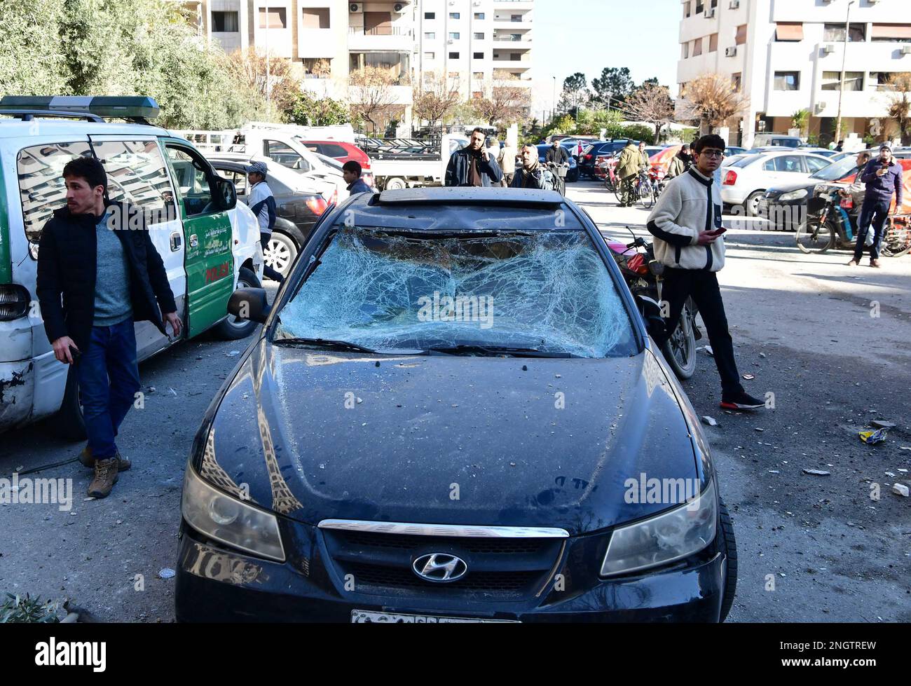 Damascus. 19th Feb, 2023. This photo taken on Feb. 19, 2023 shows a