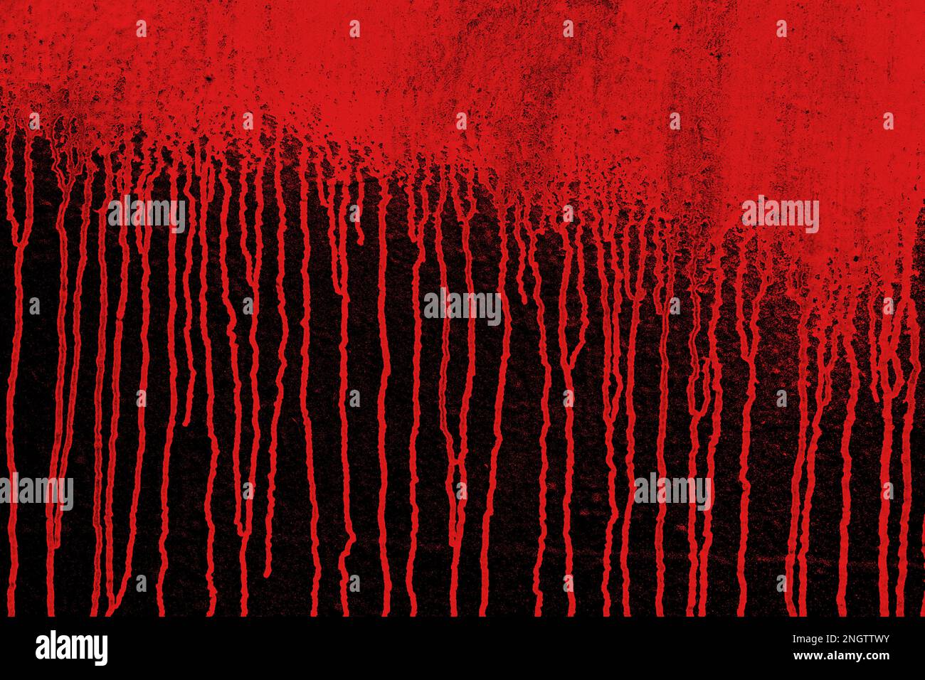 Red paint running down the black wall, paint splatters Stock Photo Alamy
