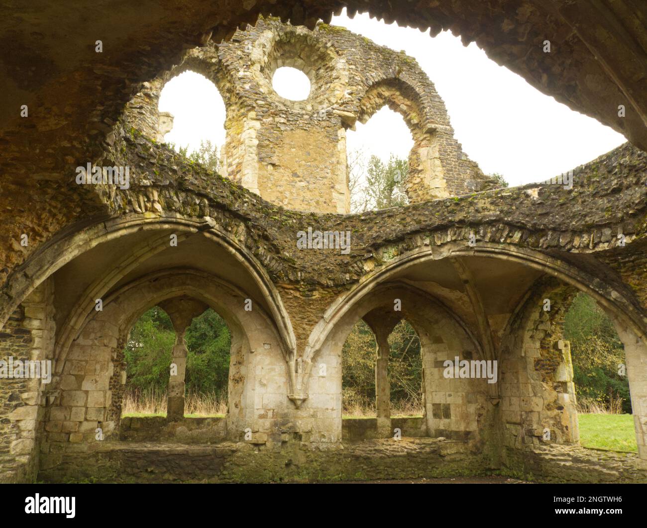 Waverley Abbey ruins, Farnham, Surrey Stock Photo