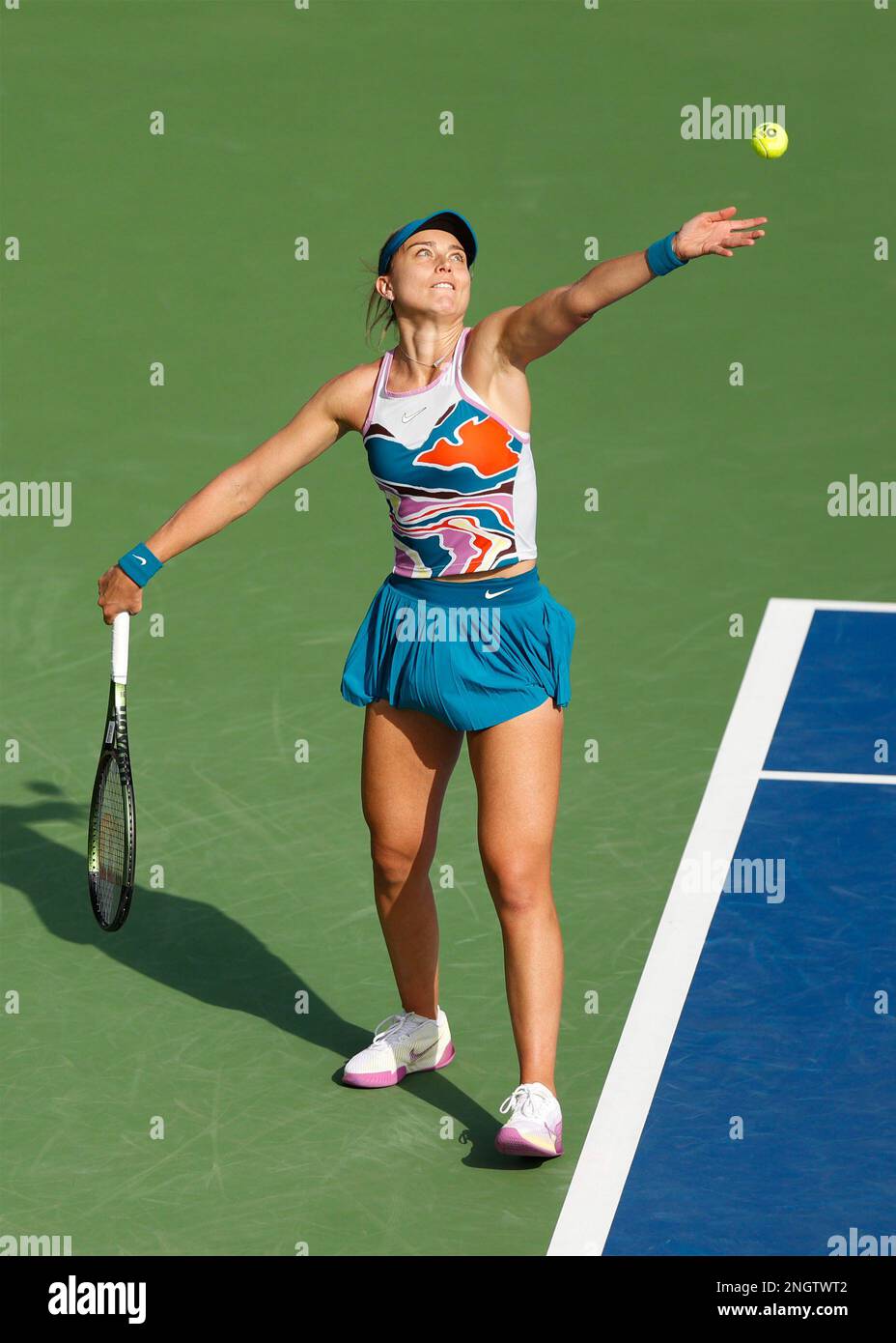 Dubai, UAE, 19th. Feb, 2023. Spanish tennis player Paula Badosa in