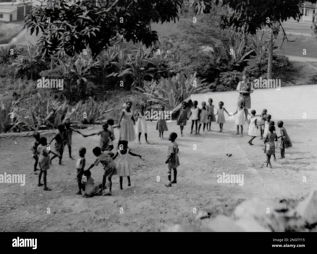 Children playing in a school in Amedzofe, Ghana c.1958 Stock Photo