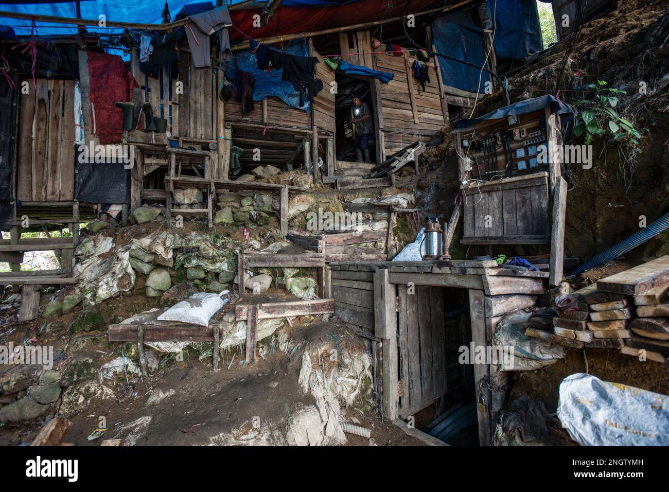 Illegal gold mining in Java, Indonesia Stock Photo - Alamy