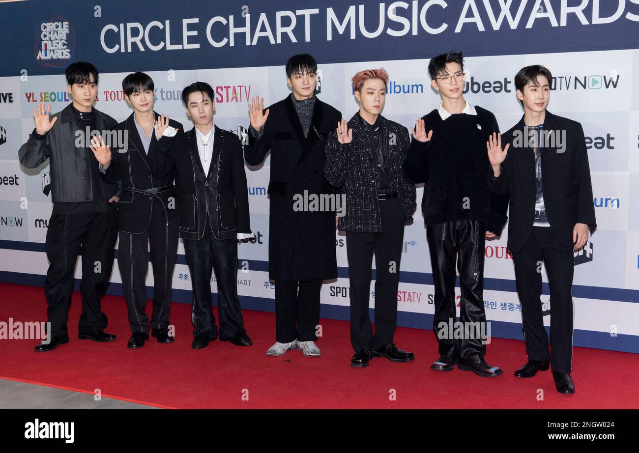 Seoul, South Korea. 18th Feb, 2023. South Korean boy band WE DEM BOYZ, arrived red carpet during