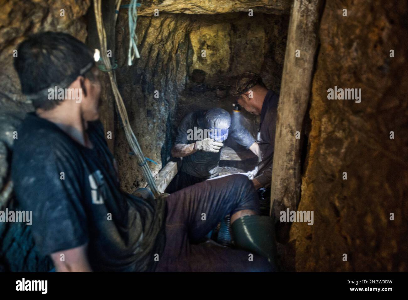 Illegal gold mining in Java, Indonesia Stock Photo - Alamy