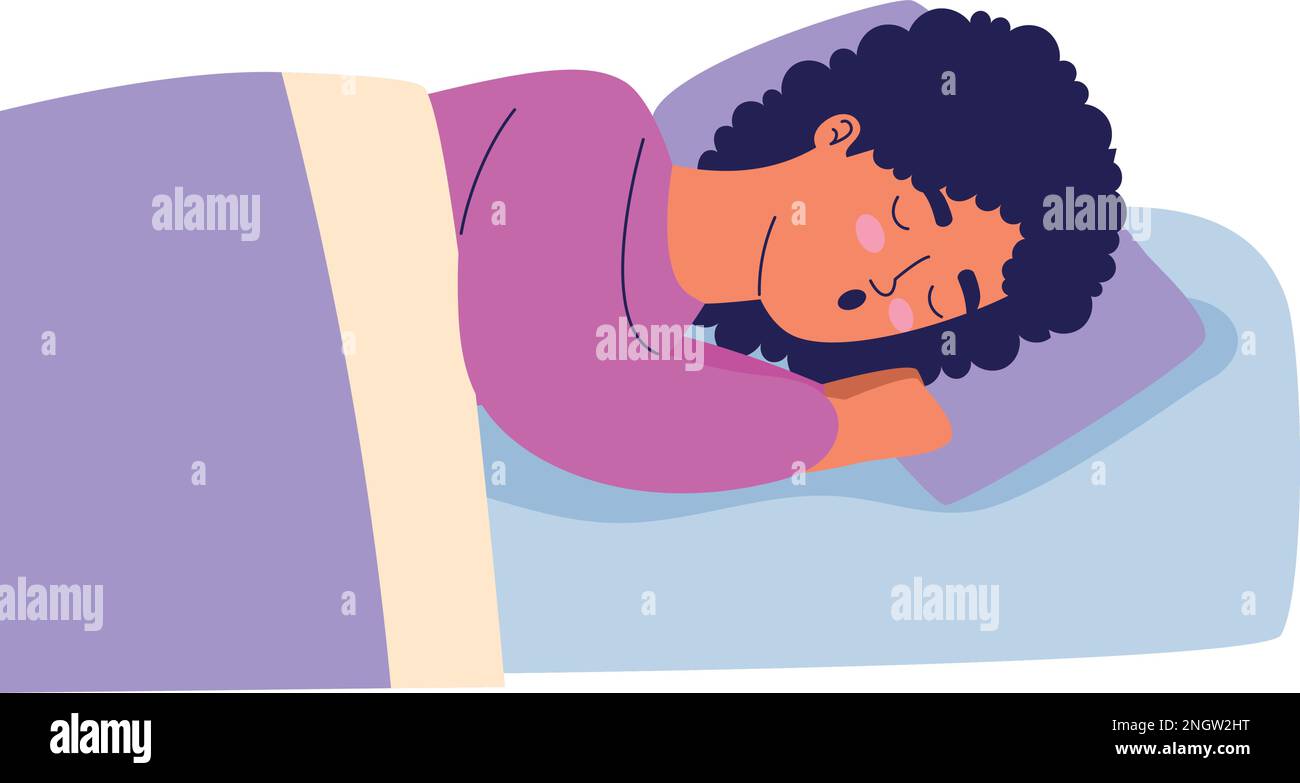 young woman sleeping in bed Stock Vector Image & Art - Alamy