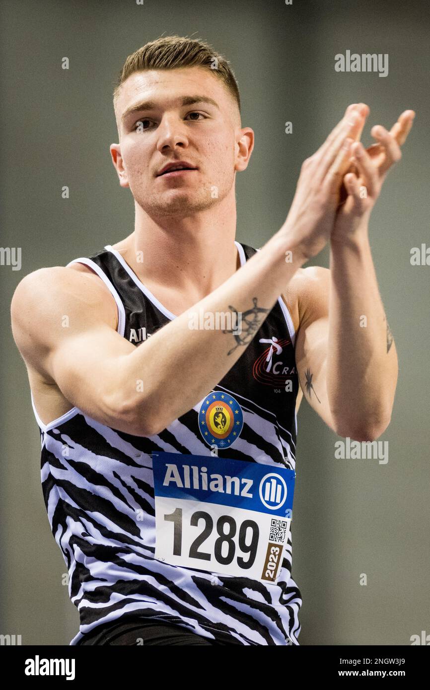 Belgian Thomas Carmoy pictured after the Belgian indoor athletics