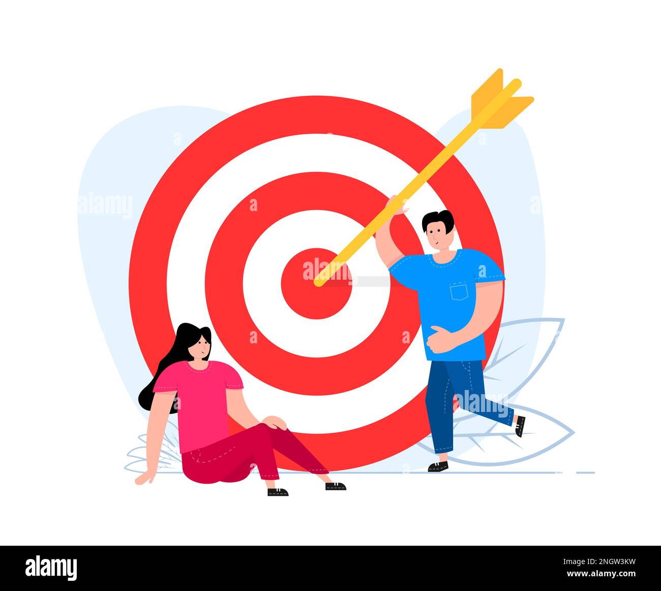 Teamwork, Business Target. Audience outreach. Audience outreach Stock Vector