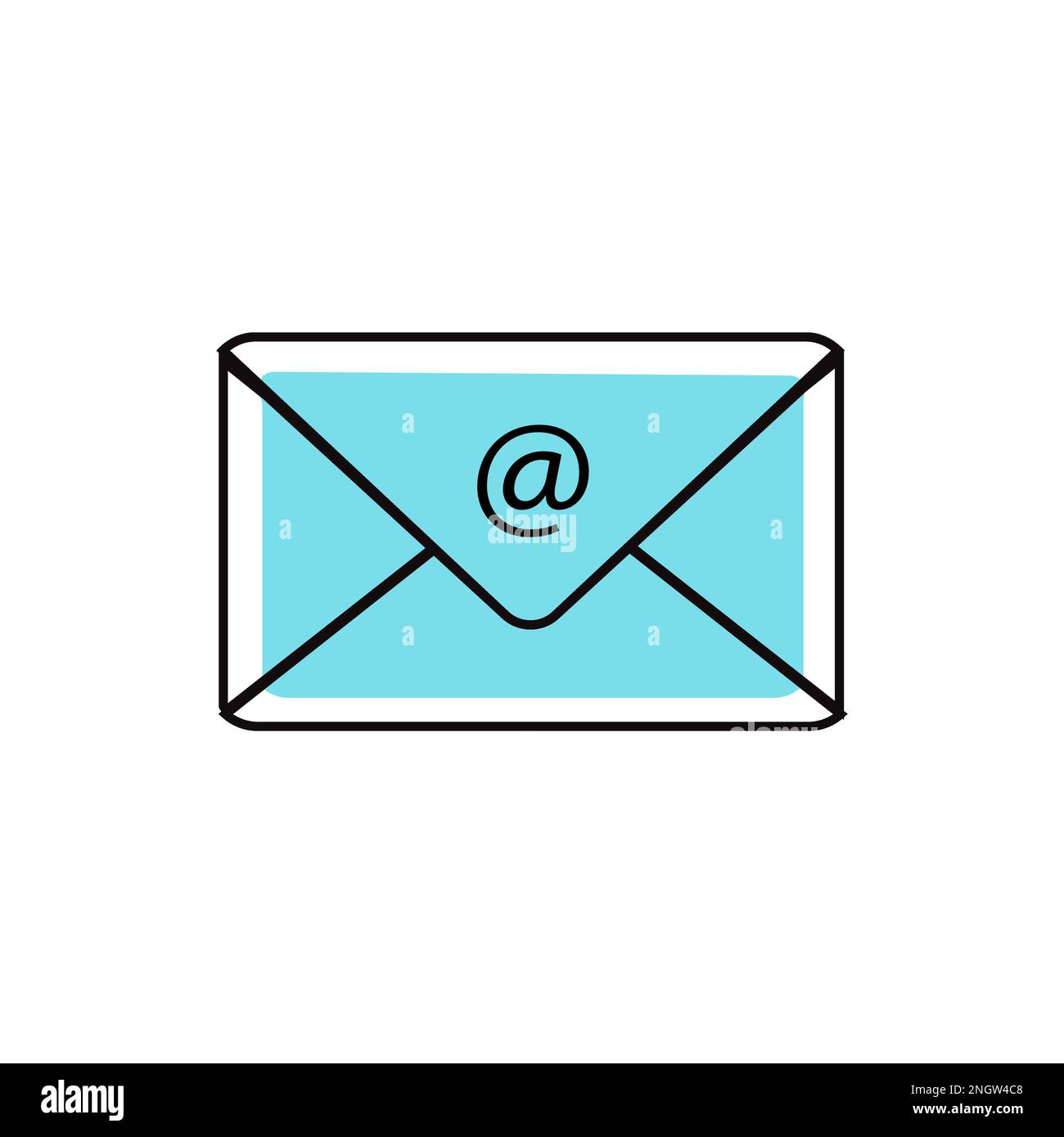 Letter envelope with paper document vector illustration. Closed, open with a message e-mail envelopes. Set mailbox vector icons in flat style. Email Stock Vector