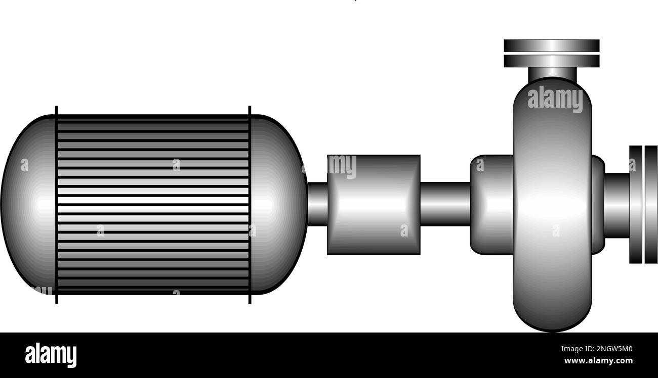 Pump and Motor Stock Vector