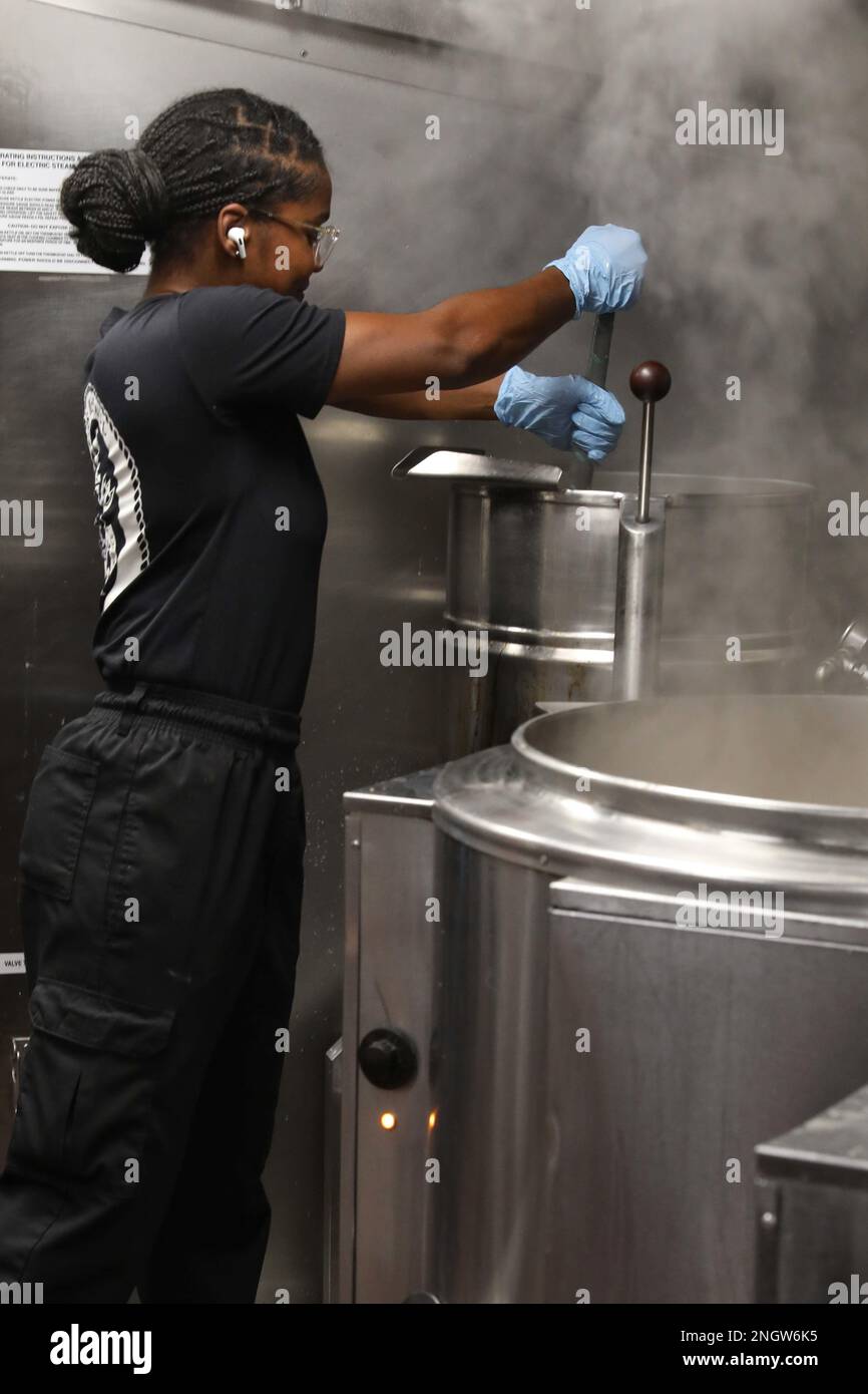 Culinary Specialist 2nd Class Monique Ducasse prepares Thanksgiving