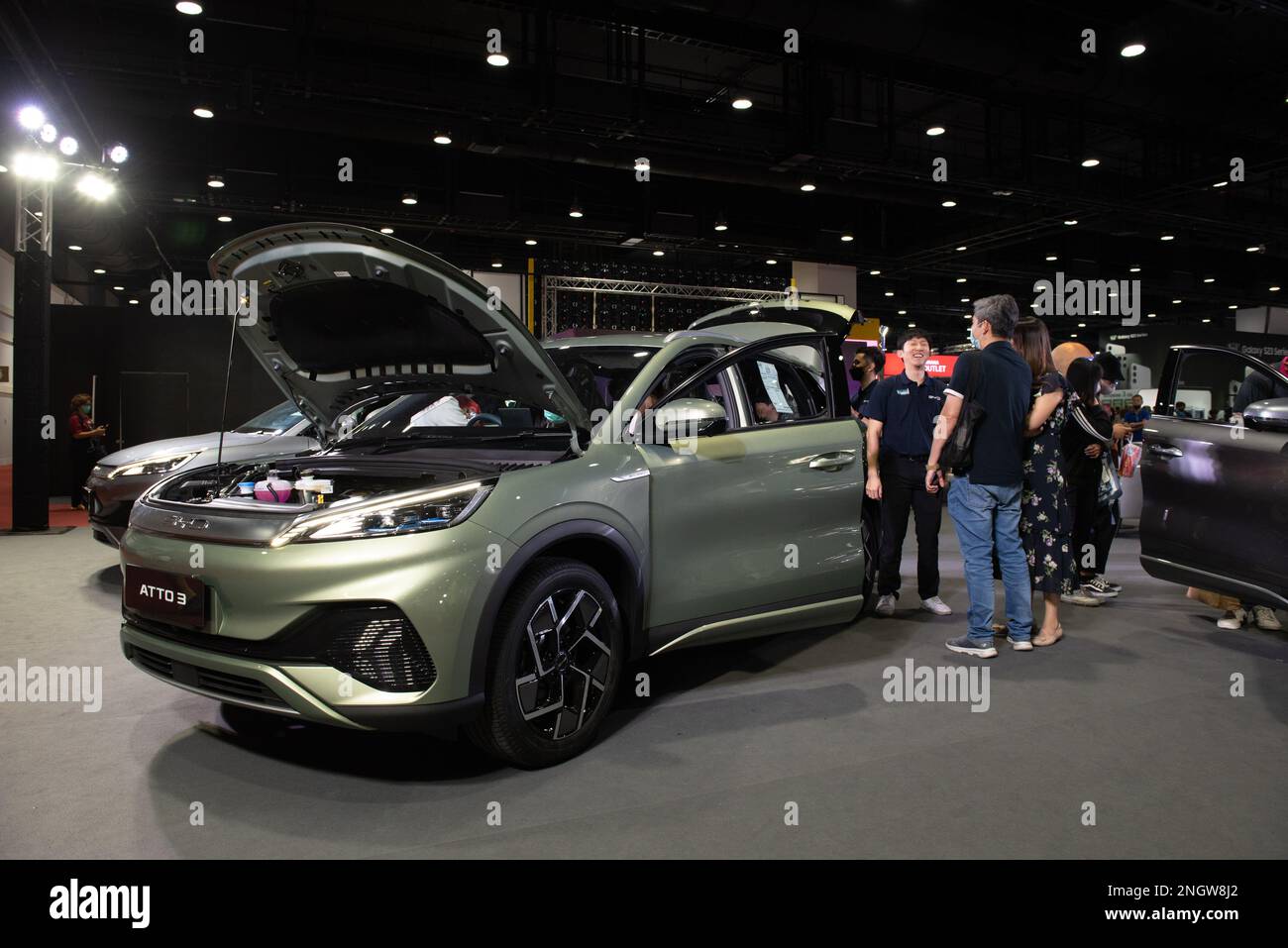 The atmosphere inside the event "Bangkok EV Expo 2023" at the Queen