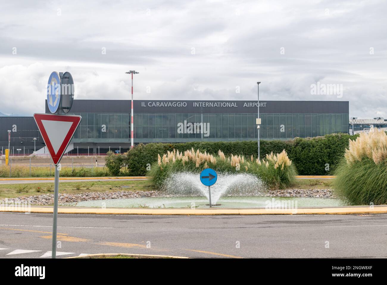 Azzano San Paolo, Province of Bergamo, Italy - September 30, 2022: Orio al Serio International Airport Milan Bergamo Airport (IATA: BGY, ICAO: LIME). Stock Photo