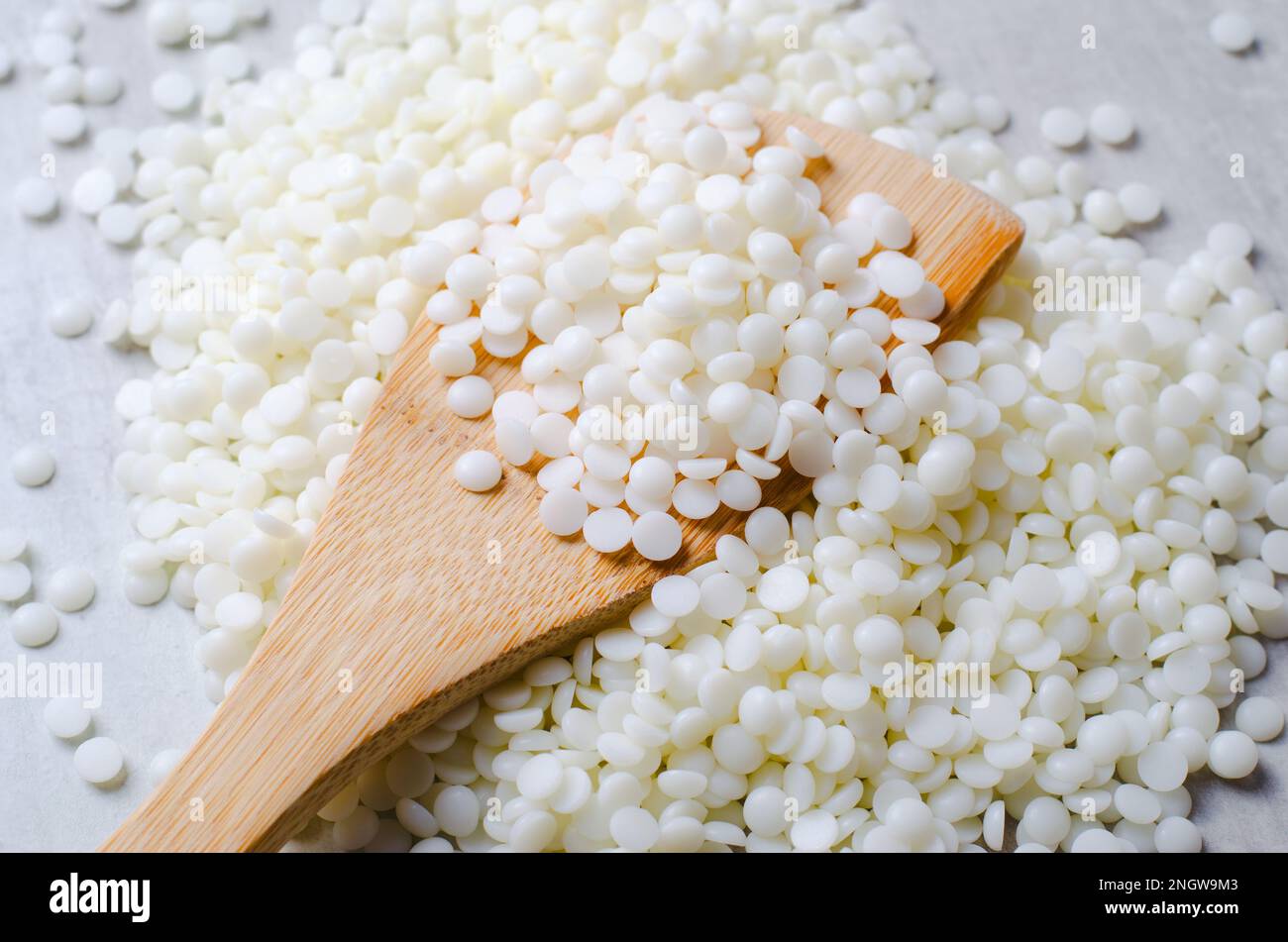 Soy Wax, Natural Ingredient For Candle Making, diy, hobby concept Stock Photo
