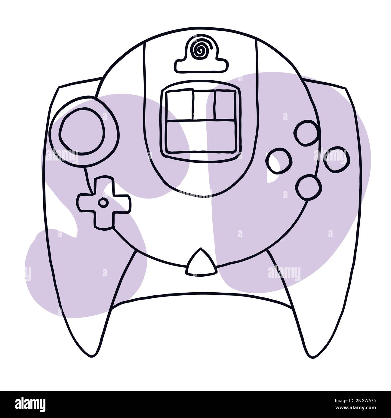 Console de jogos retrô ícones de joystick de videogame de desenho