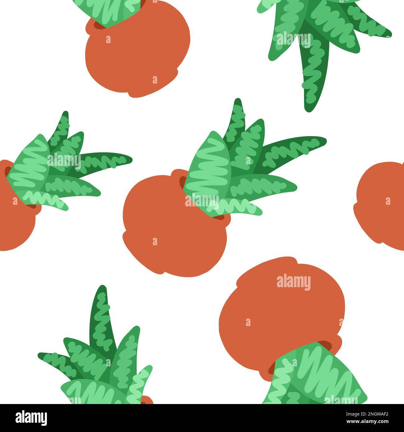 Cacti pattern. Vector illustration in cartoon flat style isolated on ...