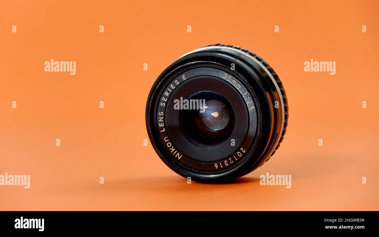 nikon vintage film camera lens, dirty and dusty Stock Photo Alamy