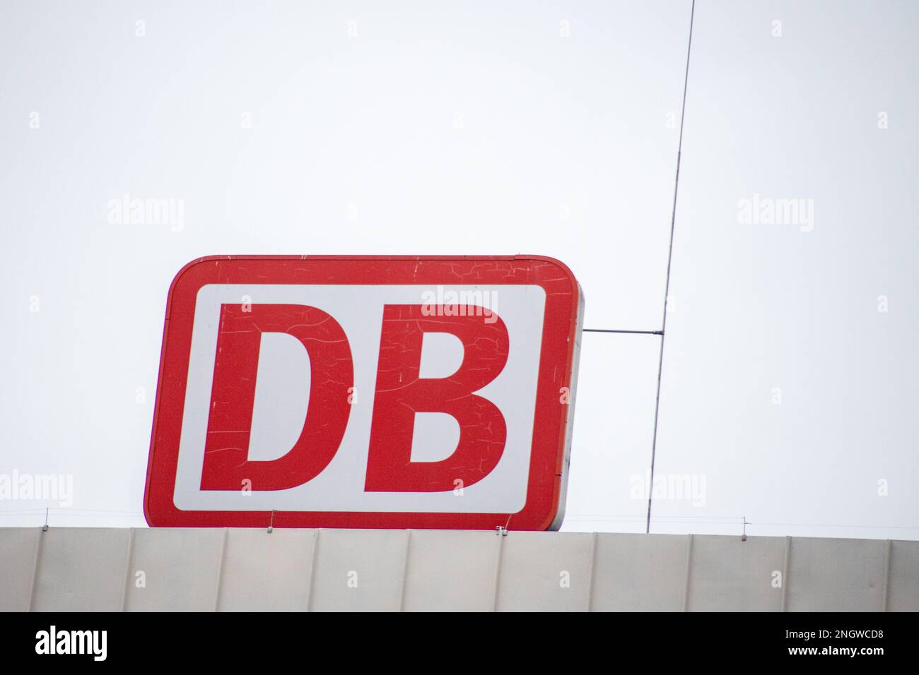 Essen, Germany: Deutsche Bahn sign. Credit: Sinai Noor/Alamy Stock Photo