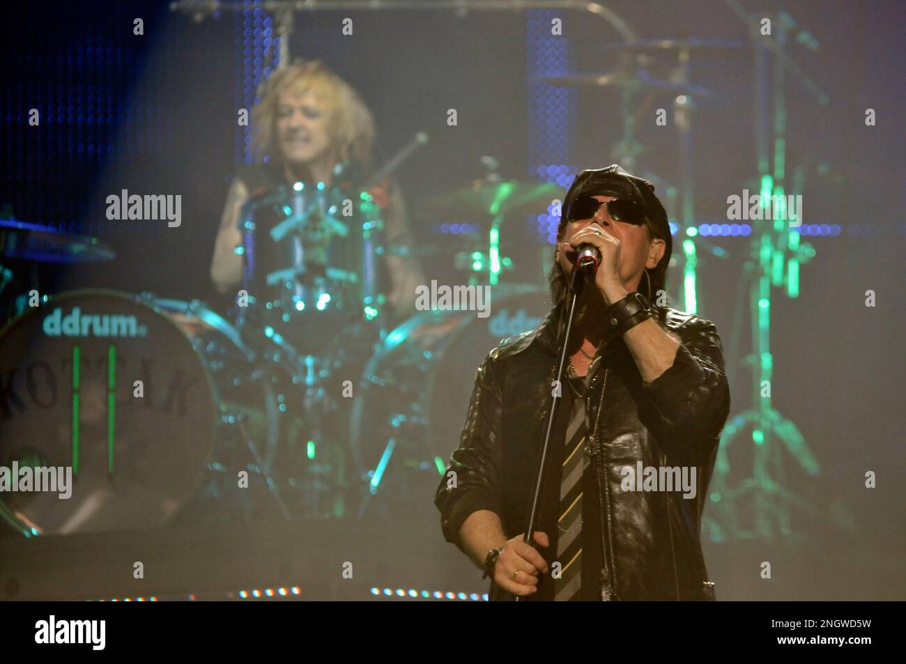 The german band Scorpions Live in Brusels forest National | Le groupe de Hard Rock allemand Scorpions en concert a Forest National Stock Photo