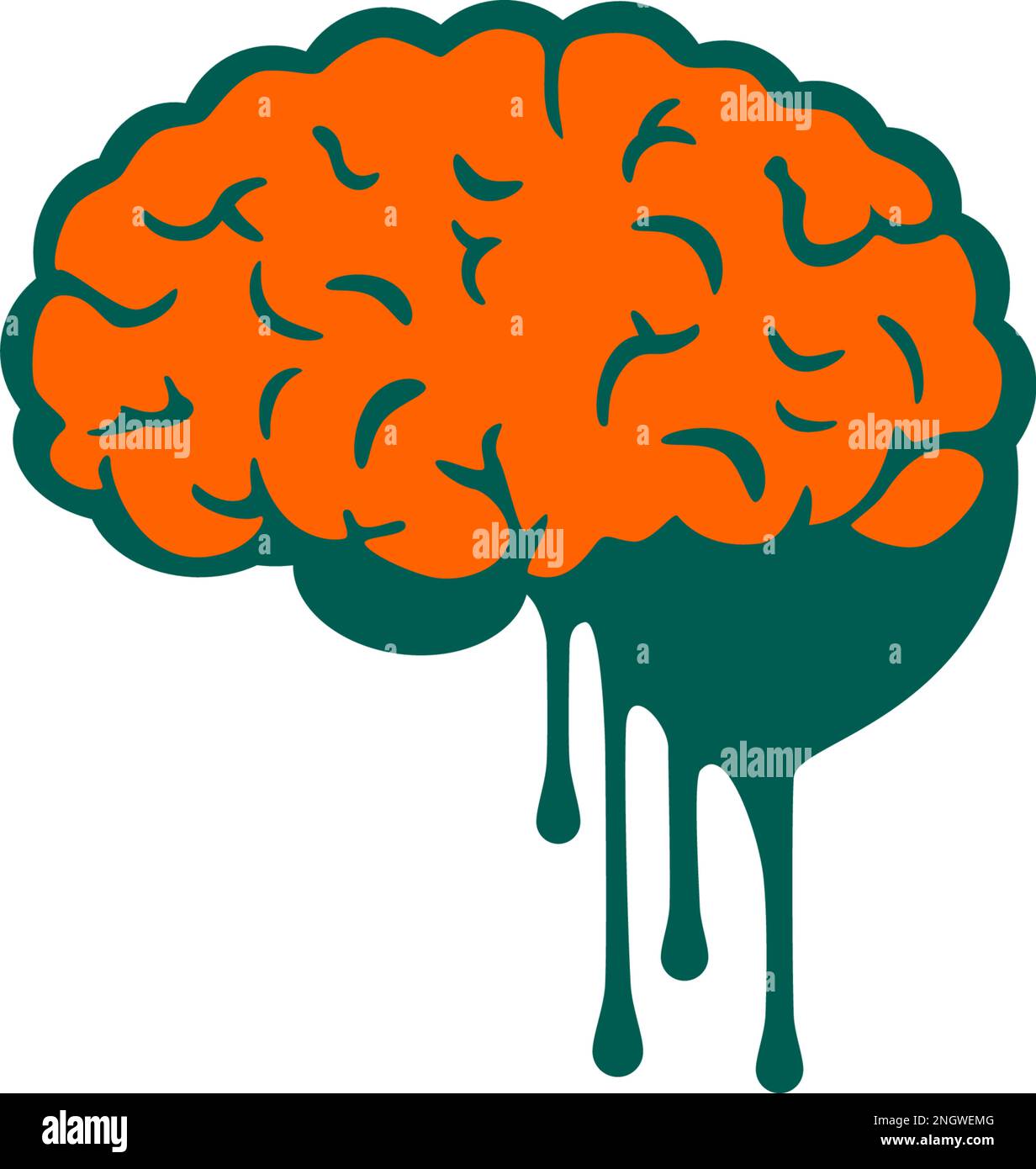 Human brain. Isolated vector. Concept of the human brain Stock Vector ...