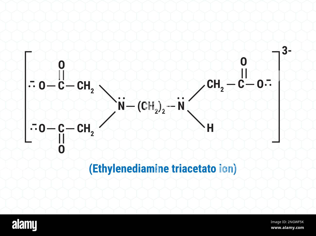 Chemical Structure Of EDTA4 Ethylenediaminetetraacetate Ion Stock Chemical Structure Of EDTA4 Ethylenediaminetetraacetate Ion Stock