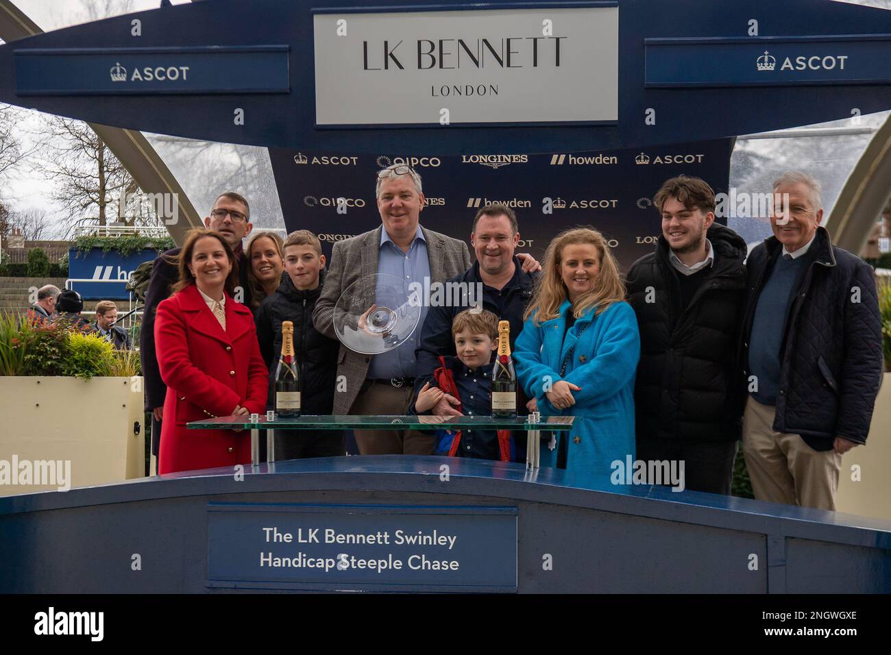 Ascot, Berkshire, UK. 18th February, 2023. The winners presentation for ...