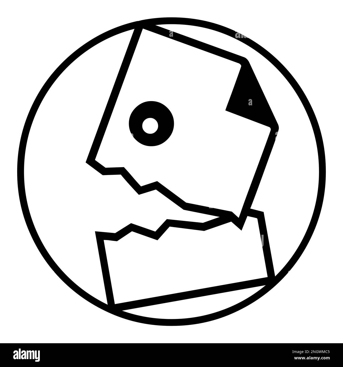 broken-contract-symbol-icon-stock-photo-alamy