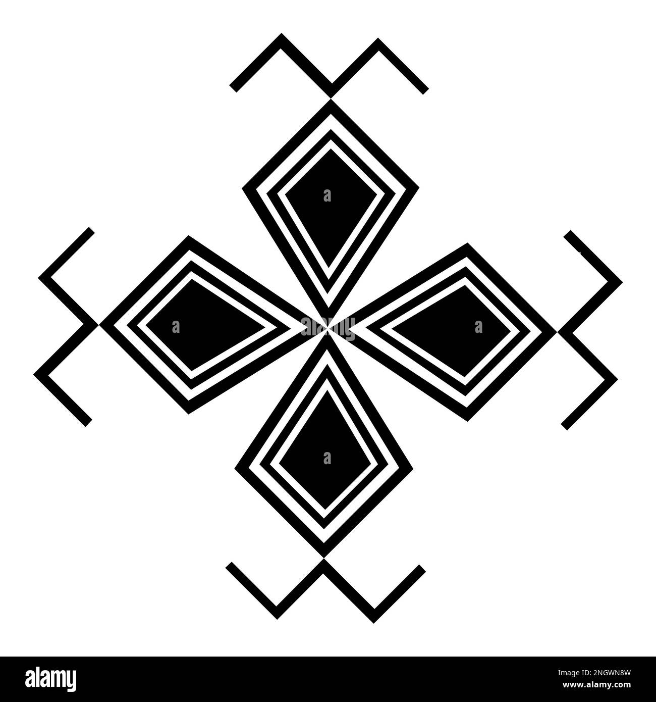 Amazigh motif symbol icon illustration Stock Photo