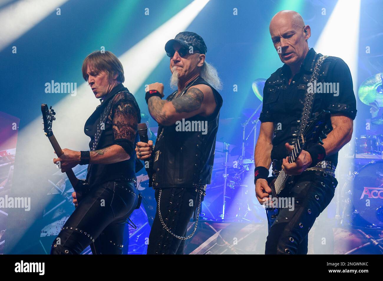 The german metal bans Accept plays live at La Madeleine | Le groupe de ...