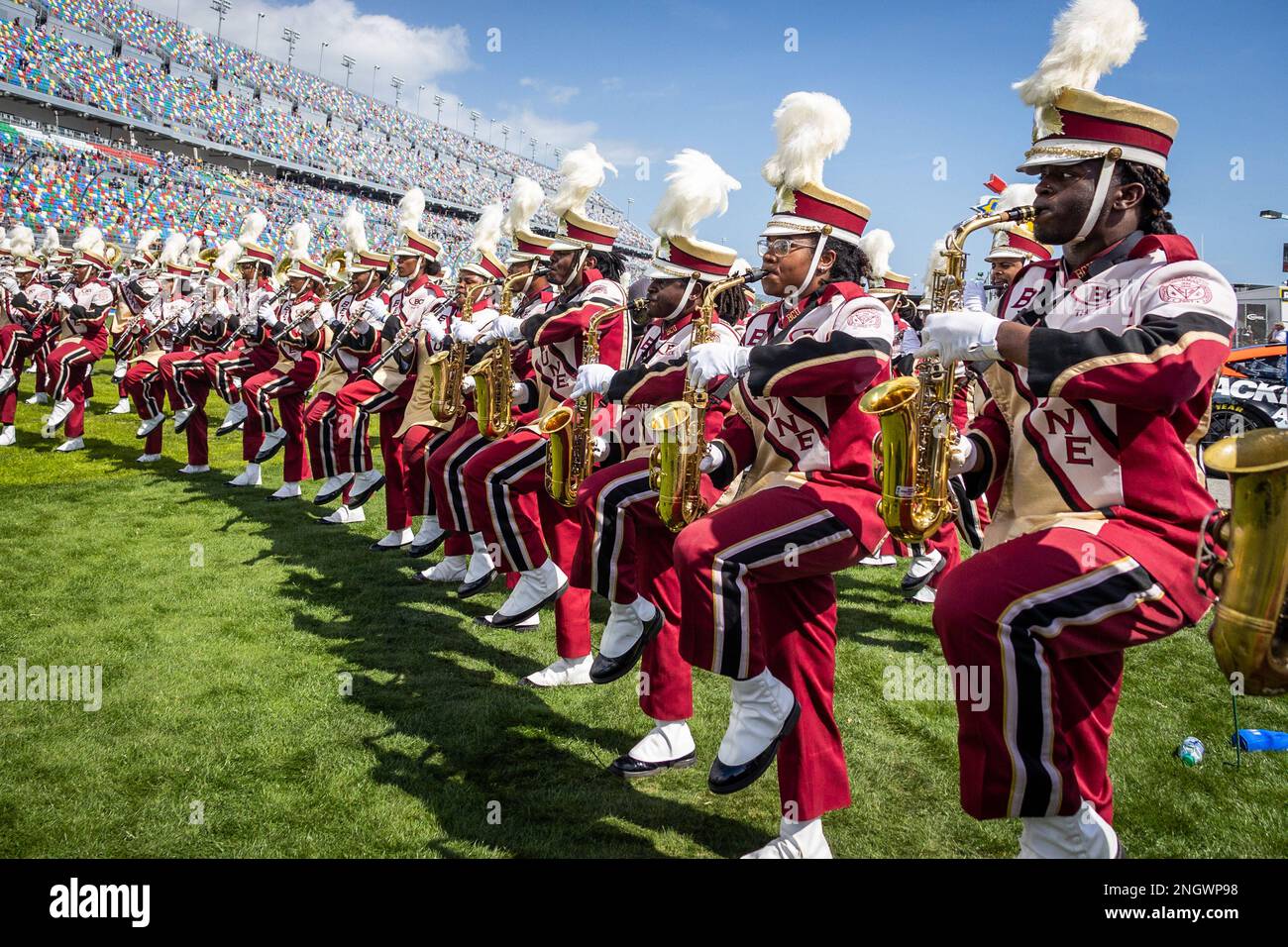 Daytona, United States. 19th Feb, 2023. The BethuneCookman Marching