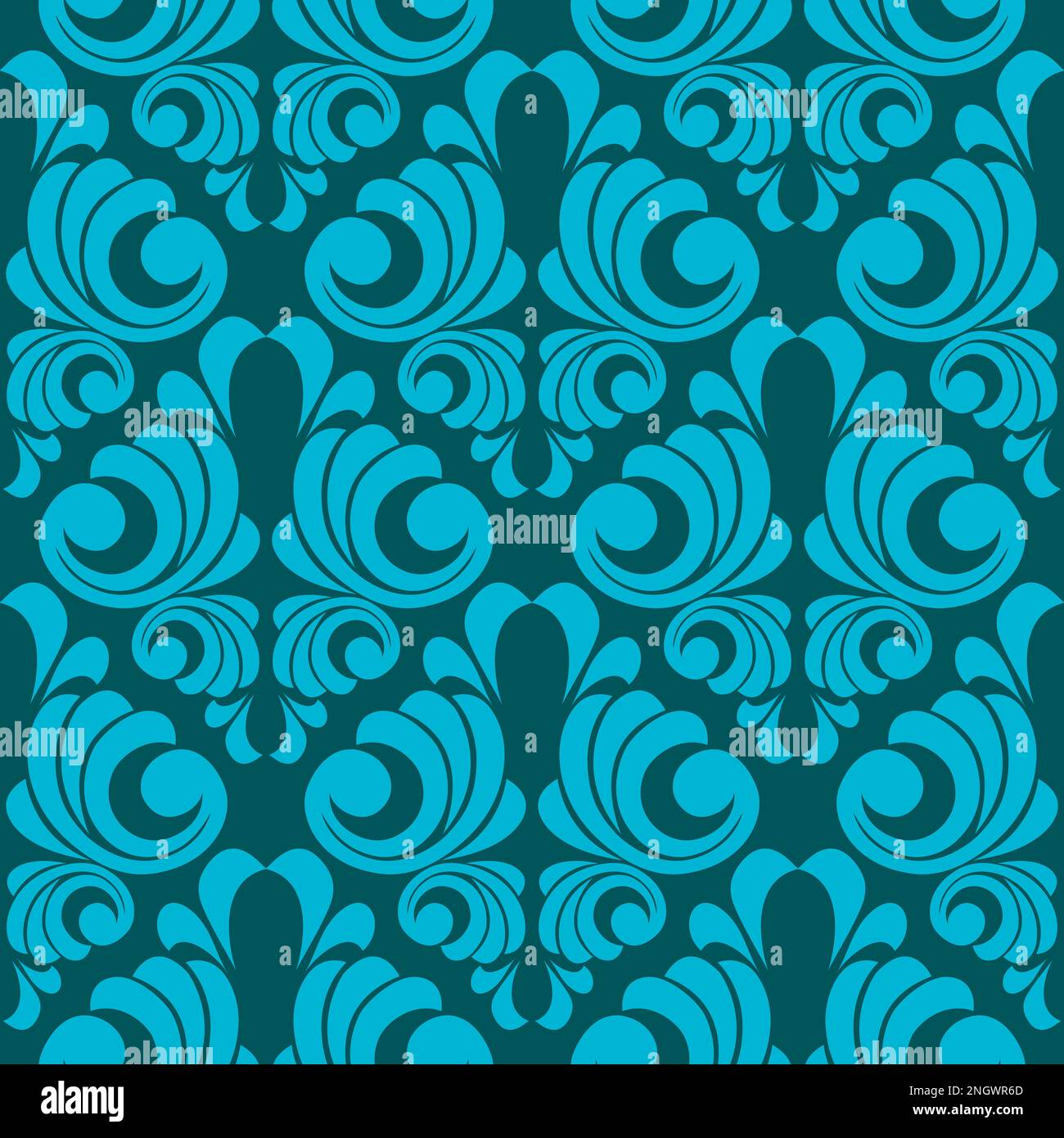 Vector damask vintage baroque scroll ornament swirl. seamless pattern ...