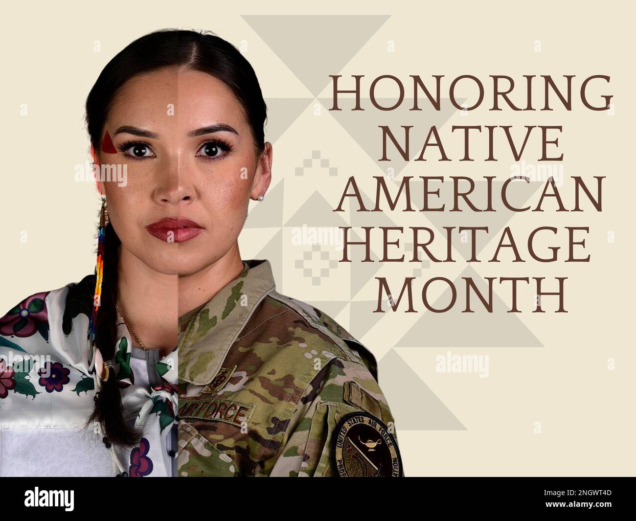 Photo illustration showing Tech. Sgt. Slone Lafountain, Chief Master