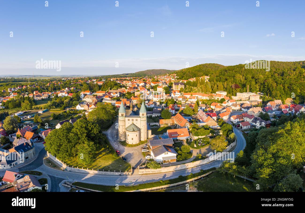 World Heritage City Quedlinburg Harz Aerial Photographs Gernrode Harz Stock Photo