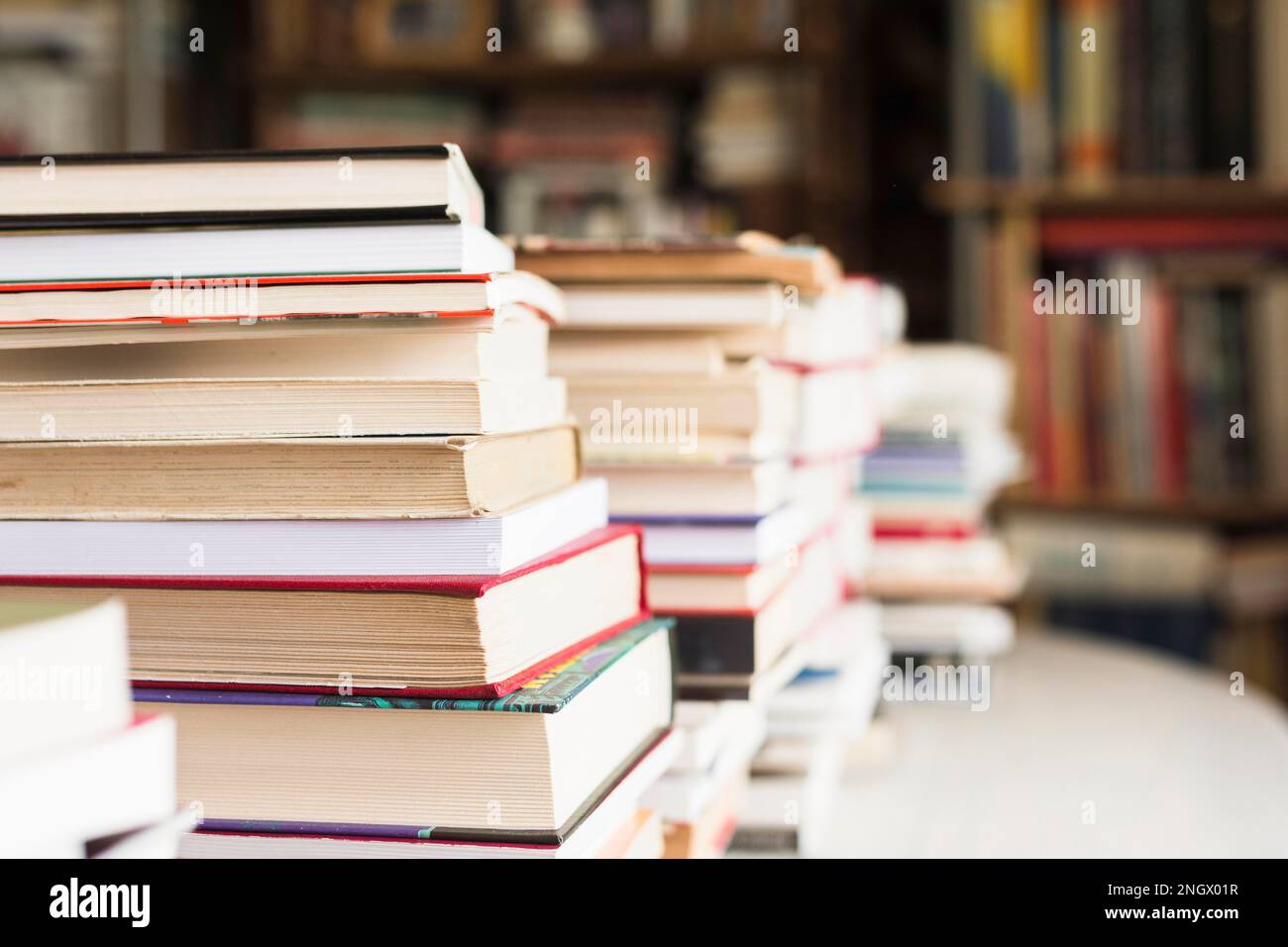 pile books bookstore. Beautiful photo Stock Photo