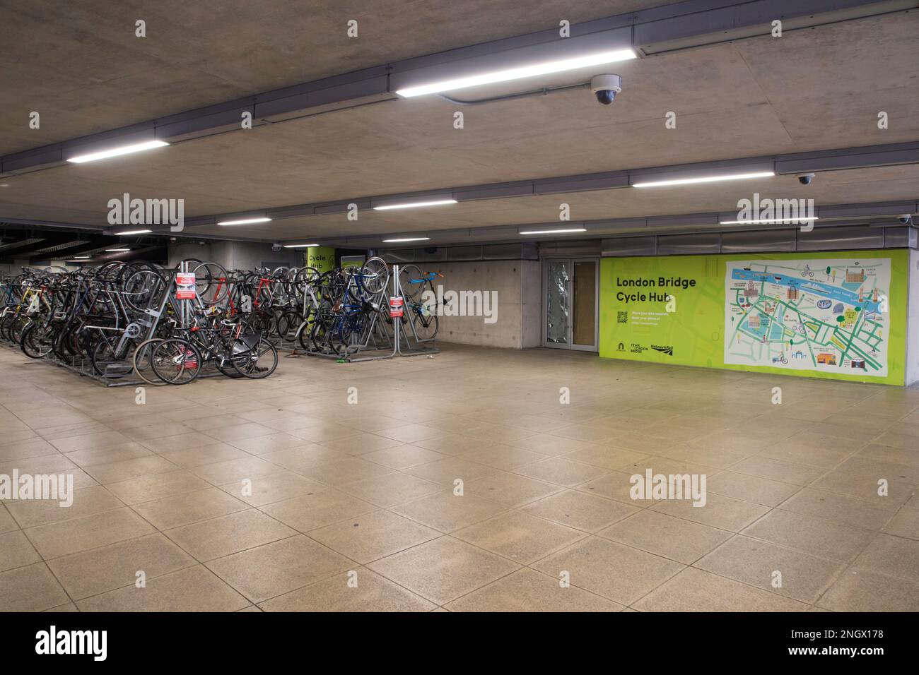 London Bridge Cycle Hub Stock Photo