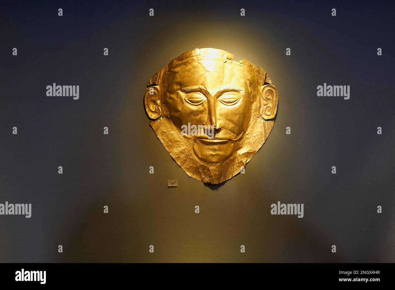 Athens Greece. The Agamennon golden mask inside the National