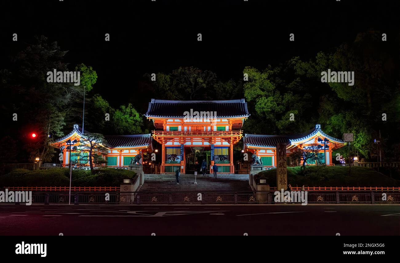 Kyoto Japan. Yasaka shrine at night Stock Photo - Alamy