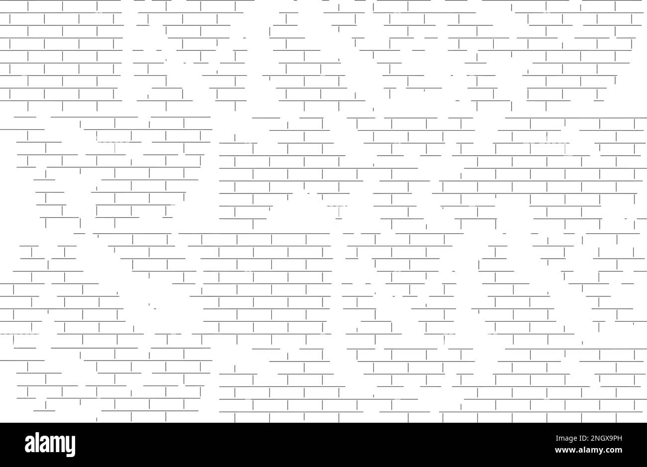 Brick wall plaster. Brickwork grunge effect subway wall indoor, vintage